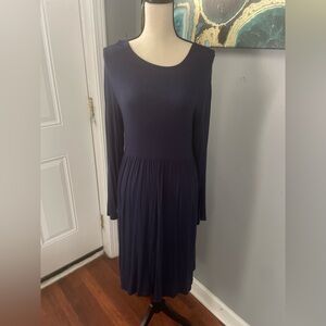 Midi Dress  Long Sleeve knit /Navy size XL